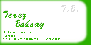 terez baksay business card